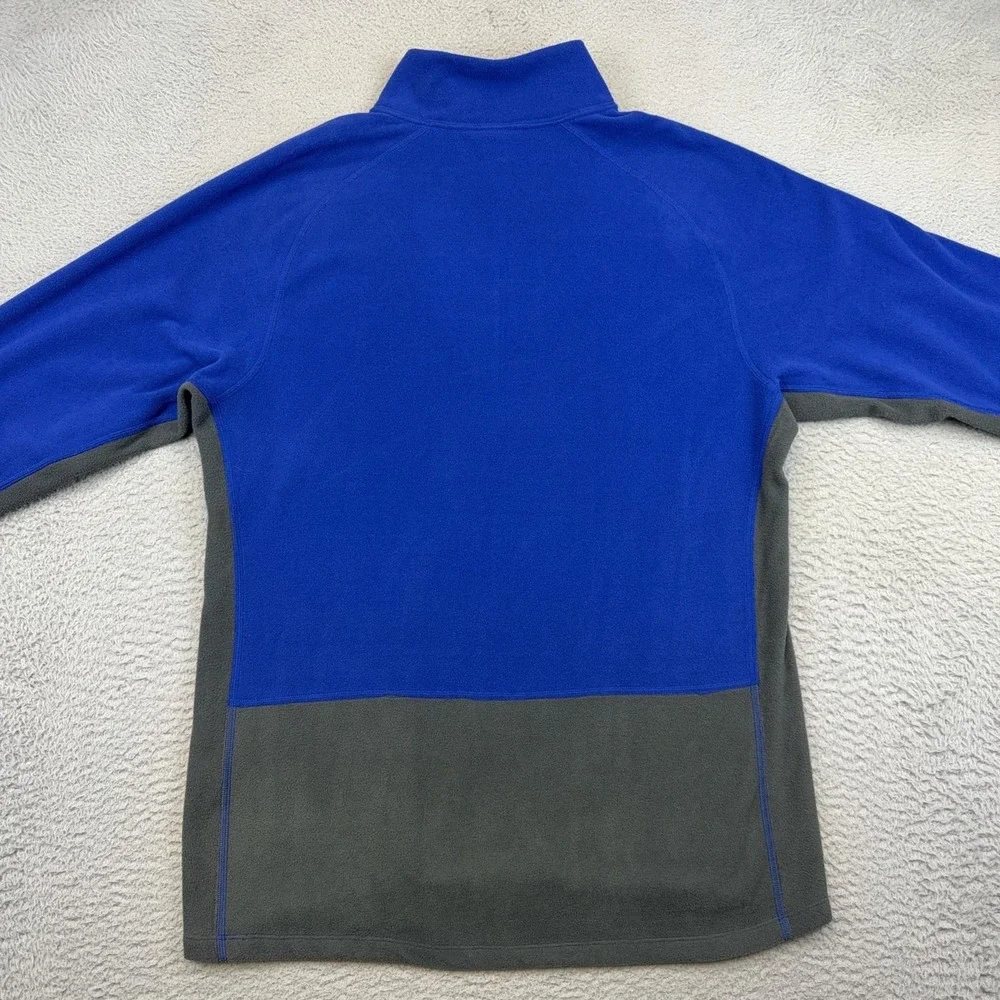 The North Face Pullover Mens Large Blue Gray Fleece Quarter Zip Hiking Top